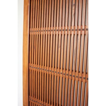 玉杢腰板 総欅格子蔵戸　W0235 