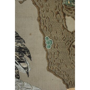 竹屋町刺繍 鶴図 掛軸　Z796 