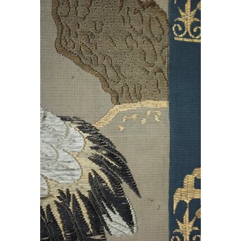 竹屋町刺繍 鶴図 掛軸　Z796 