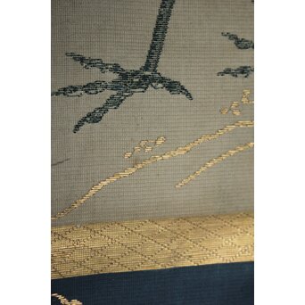 竹屋町刺繍 鶴図 掛軸　Z796 