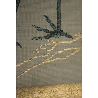 竹屋町刺繍 鶴図 掛軸　Z796 