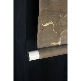 竹屋町刺繍 鶴図 掛軸　Z796 