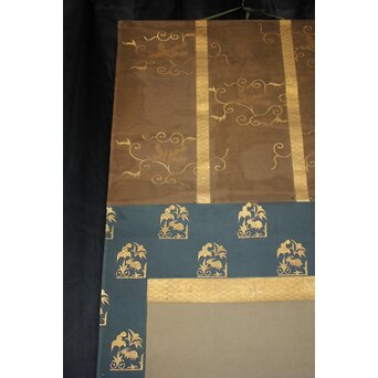 竹屋町刺繍 鶴図 掛軸　Z796 