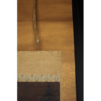 日乾和尚 日蓮宗 髭曼荼羅 江戸時代前期 紙本掛軸　Z797 