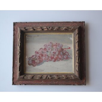 木下孝則「静物葡萄」油彩 額装　Z801