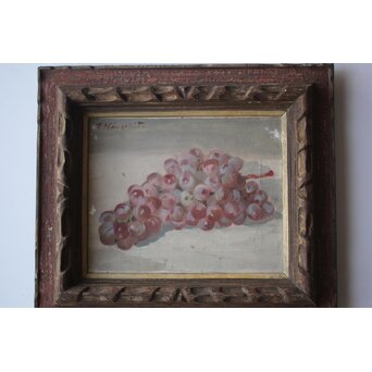 木下孝則「静物葡萄」油彩 額装　Z801 