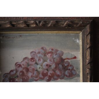 木下孝則「静物葡萄」油彩 額装　Z801 