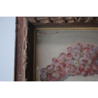 木下孝則「静物葡萄」油彩 額装　Z801 