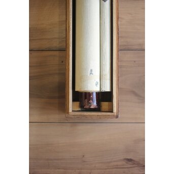 華堂筆 孔雀之図 大幅 絹本軸装 共箱　Z802 