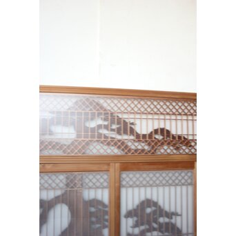 鶴松 書院欄間 5枚1組　R0536 