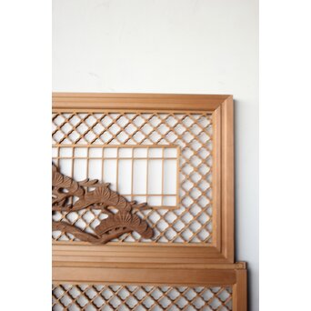 鶴松 書院欄間 5枚1組　R0536 