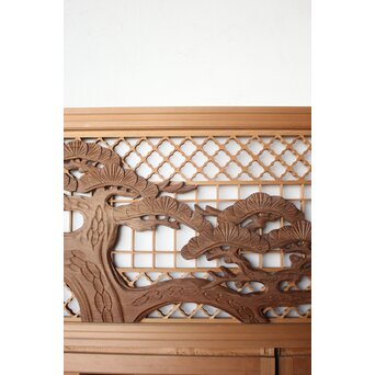 鶴松 書院欄間 5枚1組　R0536 