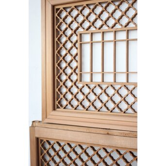 鶴松 書院欄間 5枚1組　R0536 