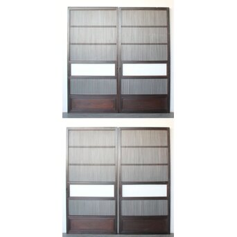 民芸 ダイアガラス格子戸 4枚1組　L1198