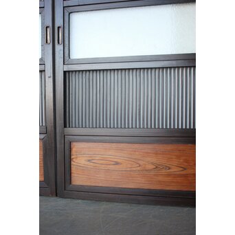 民芸 ダイアガラス格子戸 2枚1組　L1199 