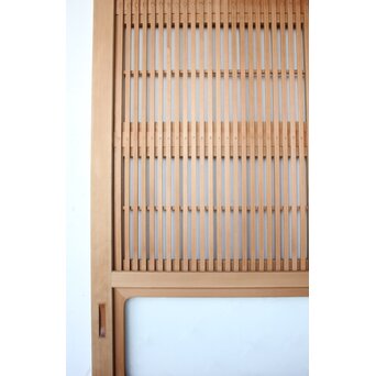 美品白木 障子枠付格子戸 4枚1組　L1200 