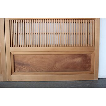 美品白木 障子枠付格子戸 4枚1組　L1200 