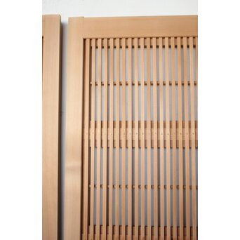 美品白木 障子枠付格子戸 4枚1組　L1200 
