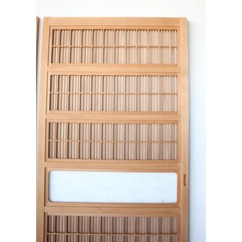 美品白木 障子枠付格子戸 4枚1組　L1200 