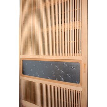 美品白木 障子枠付格子戸 4枚1組　L1200 