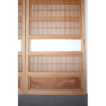 美品白木 障子枠付格子戸 4枚1組　L1200 