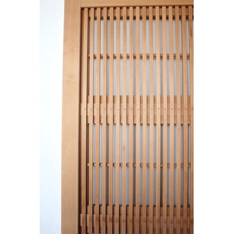 美品白木 障子枠付格子戸 4枚1組　L1200 