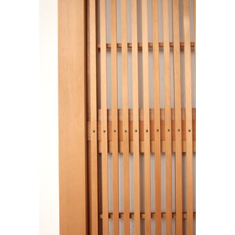 美品白木 障子枠付格子戸 2枚1組　L1202 