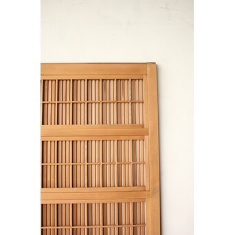 美品白木 障子枠付格子戸 2枚1組　L1202 