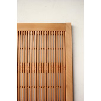 美品白木 障子枠付格子戸 2枚1組　L1202 