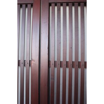 紅平格子戸 2枚1組　L1203 