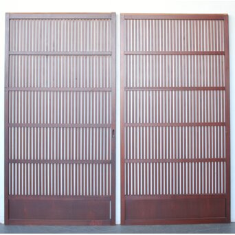 紅平格子戸 2枚1組　L1203 ウラ