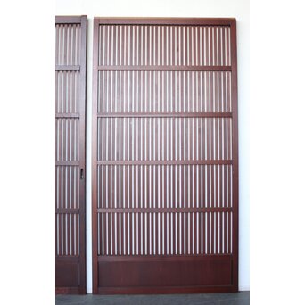 紅平格子戸 2枚1組　L1203 