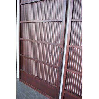 紅平格子戸 2枚1組　L1203 