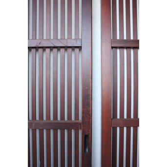 紅平格子戸 2枚1組　L1203 