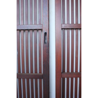 紅平格子戸 2枚1組　L1203 