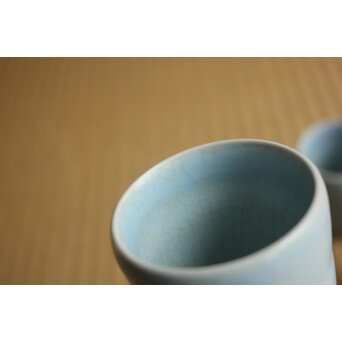 人間国宝 中島宏 南宋青磁 湯呑 5客　P629 