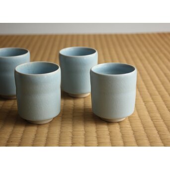 人間国宝 中島宏 南宋青磁 湯呑 5客　P629 