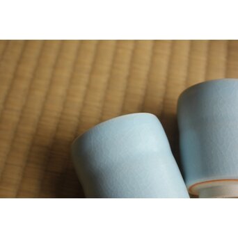 人間国宝 中島宏 南宋青磁 湯呑 5客　P629 