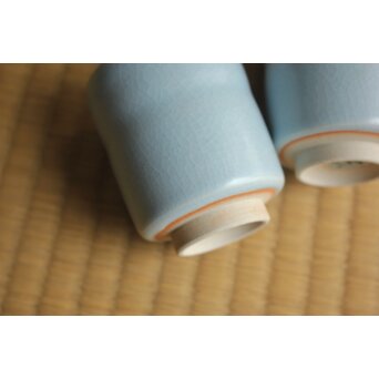 人間国宝 中島宏 南宋青磁 湯呑 5客　P629 