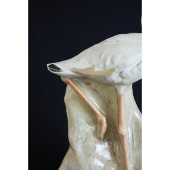 沼田一雅 陶彫 アフリカの鶴　P630 