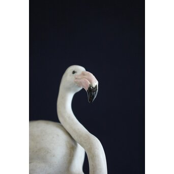 沼田一雅 陶彫 アフリカの鶴　P630 