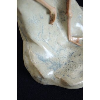 沼田一雅 陶彫 アフリカの鶴　P630 