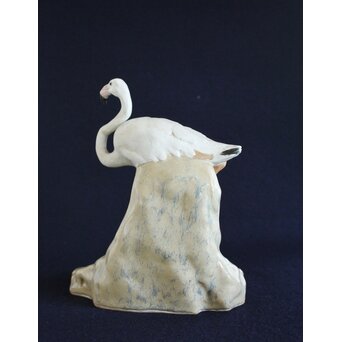 沼田一雅 陶彫 アフリカの鶴　P630 