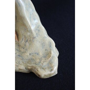 沼田一雅 陶彫 アフリカの鶴　P630 