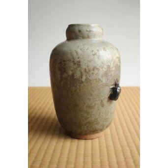 沼田一雅 陶彫 花瓶に虫　P631 