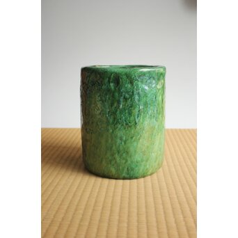 岩波其残作か 時雨火鉢 楽焼　P632 