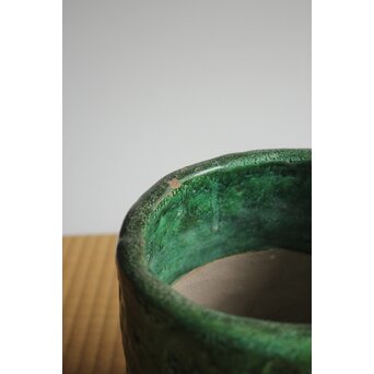 岩波其残作か 時雨火鉢 楽焼　P632 