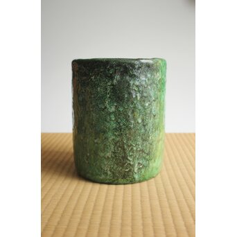 岩波其残作か 時雨火鉢 楽焼　P632 