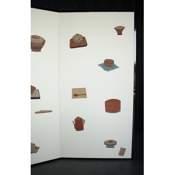 福田貂太郎 茶具 紙本屏風　Z803 