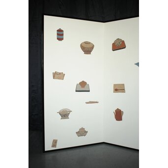 福田貂太郎 茶具 紙本屏風　Z803 